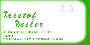 kristof weiler business card