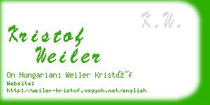 kristof weiler business card